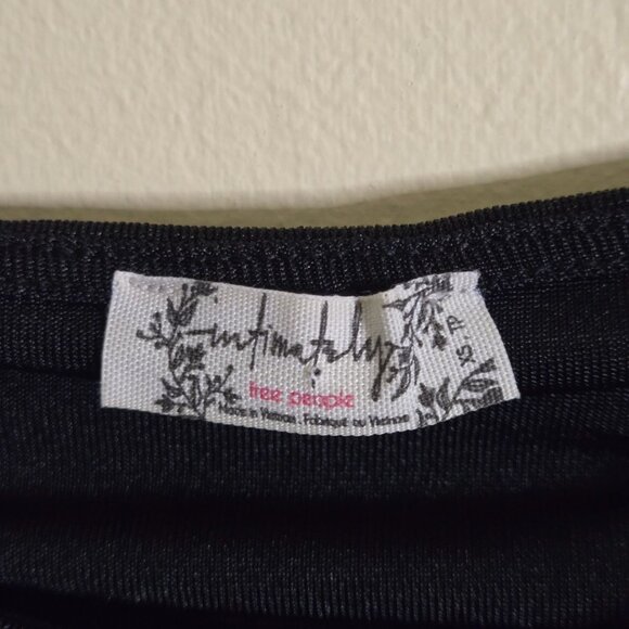 Free People Intimately Free NWT Meant To Be Ruched Black Bodysuit Size XS - Picture 11 of 11